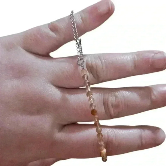 2mm Sunstone lobster clasp faceted bracelet! - Picture 4 of 4